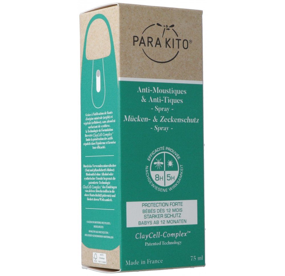 PARAKITO Spray anti-moustique+tique naturel 75 ml