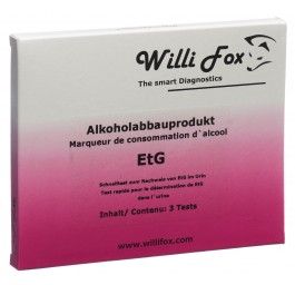 WILLI FOX marqueur consom alcool EtG urine 3 pce