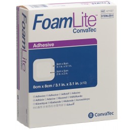 FOAM LITE Convatec mousse siliconée 8x8cm 10 pce