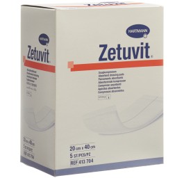 ZETUVIT compresse absorbante 20x40cm stér 5 pce