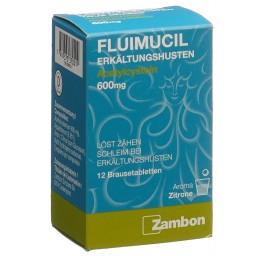 FLUIMUCIL toux grasse cpr eff 600 mg 12 pce