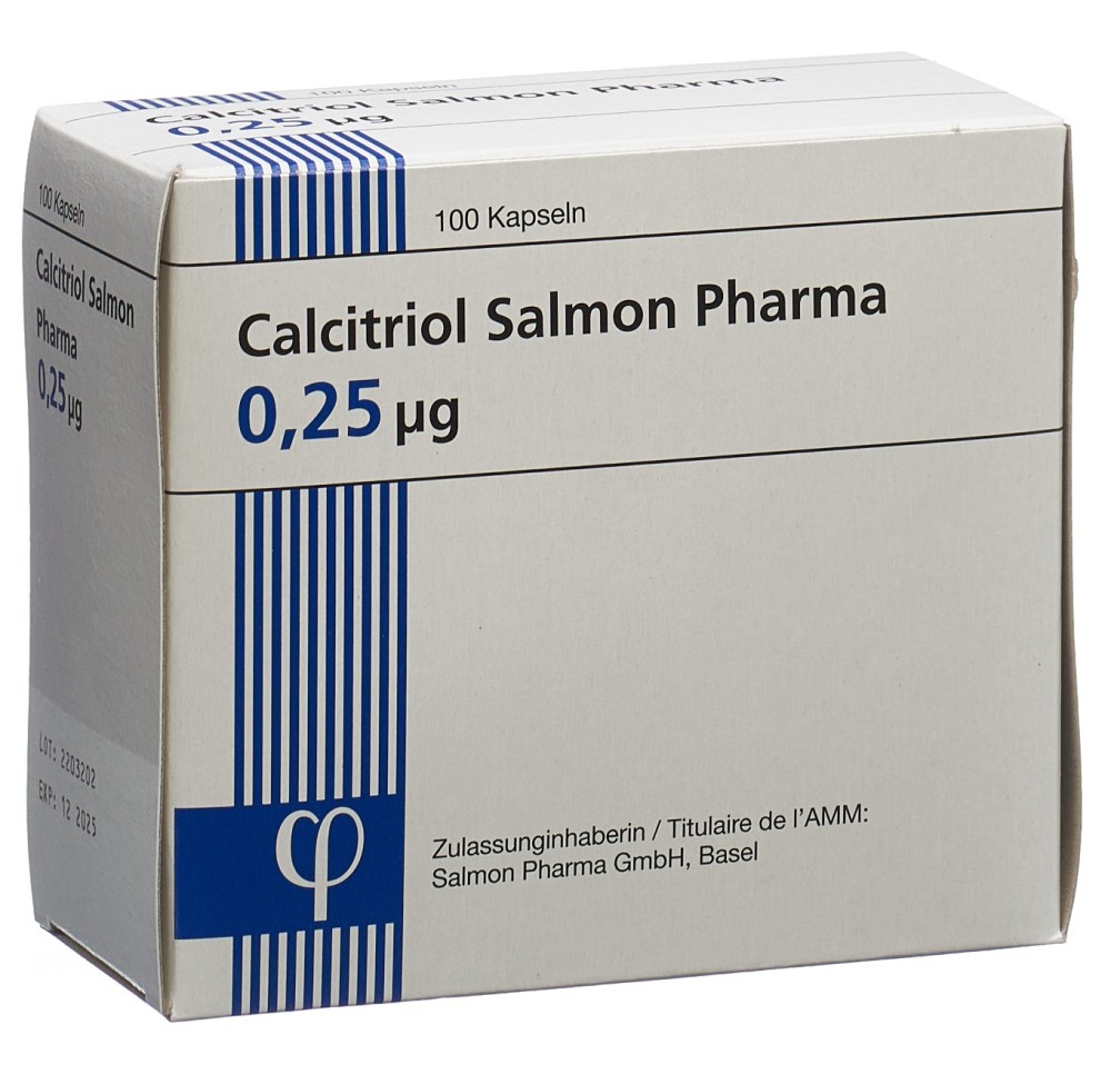CALCITRIOL Salmon Pharma caps 0.25 mcg 100 pce CALCITRIOL Salmon Pharma caps 0.25 mcg 100 pce