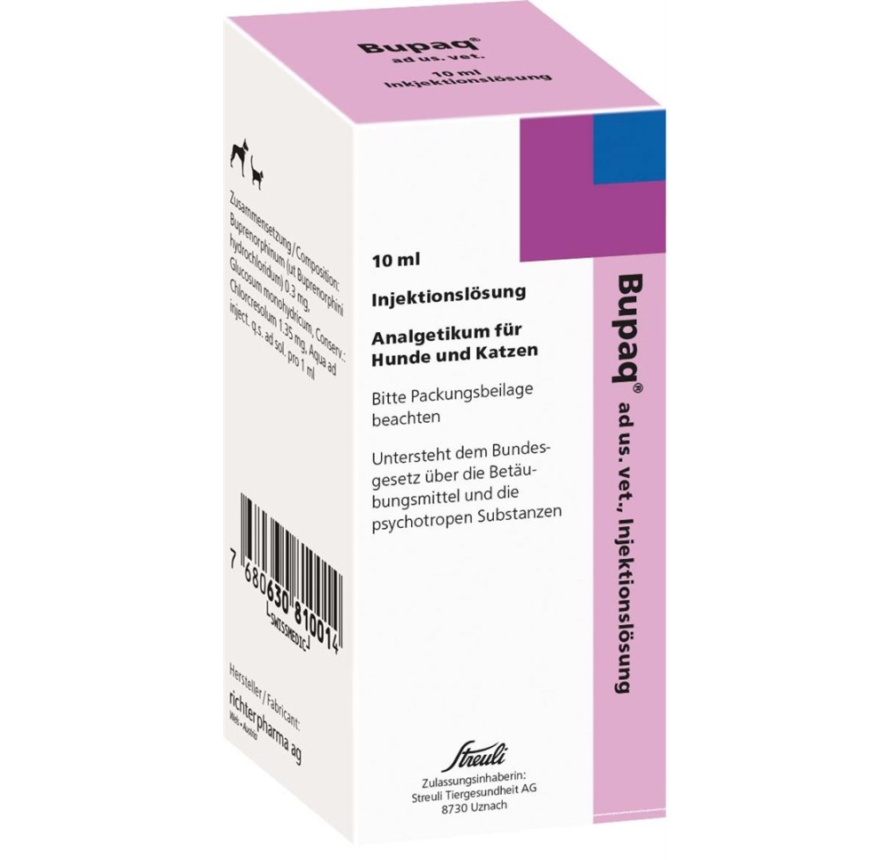 BUPAQ sol inj ad us.vet. fl 10 ml