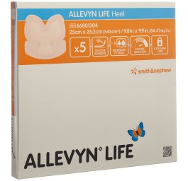 ALLEVYN LIFE HEEL pansement plaie 25x25.2cm 5 pce