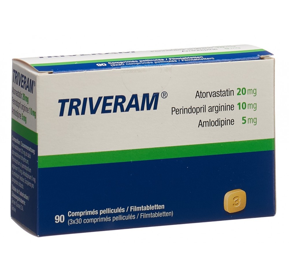 TRIVERAM cpr pell 20/10/5mg 3 bte 30 pce