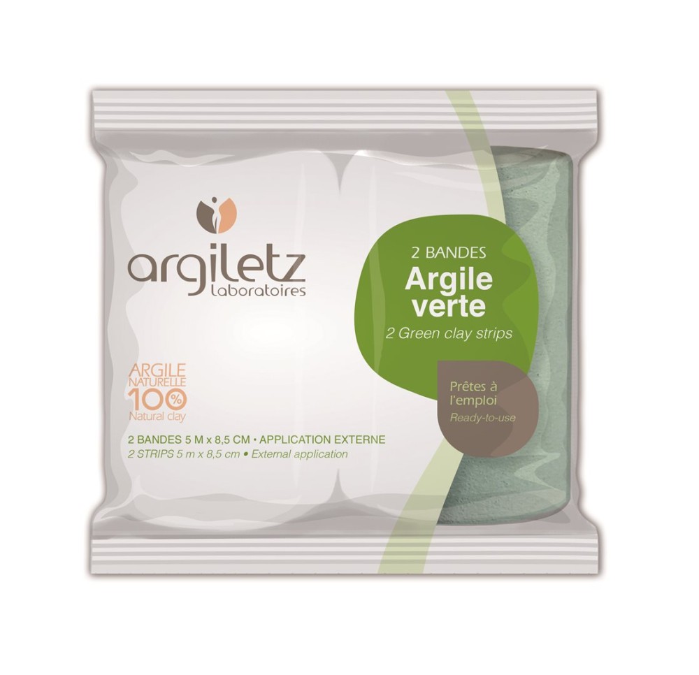 ARGILETZ argile verte inst 5mx8.5cm bandes 2 pce
