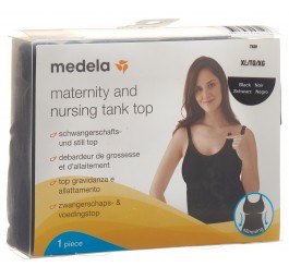 MEDELA débardeur grossesse et allaitem XL noir