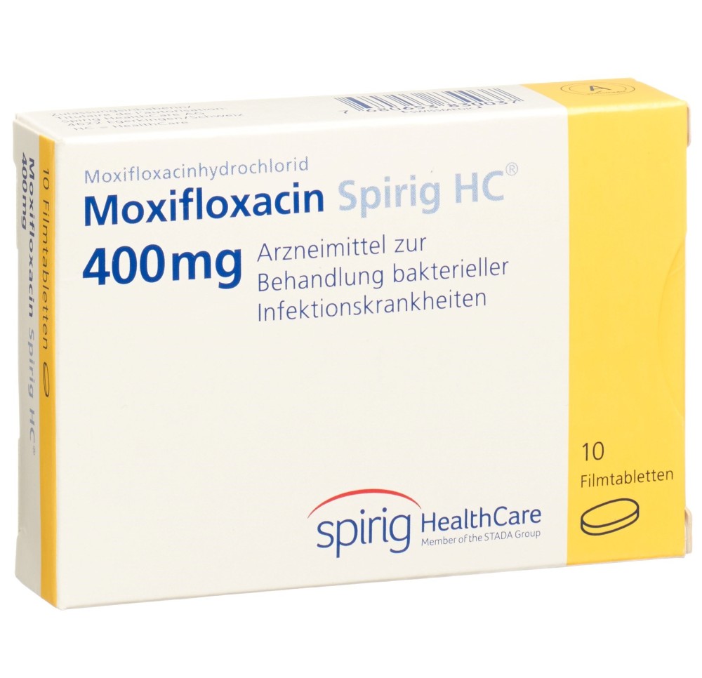 MOXIFLOXACINE Spirig HC cpr pell 400 mg 10 pce MOXIFLOXACINE Spirig HC cpr pell 400 mg 10 pce