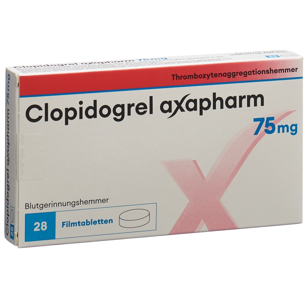CLOPIDOGREL axapharm cpr pell 75 mg 28 pce CLOPIDOGREL axapharm cpr pell 75 mg 28 pce