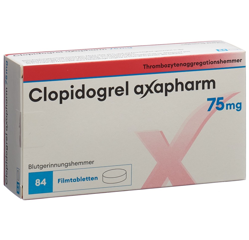 CLOPIDOGREL axapharm cpr pell 75 mg 84 pce
