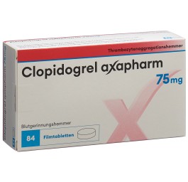 CLOPIDOGREL axapharm cpr pell 75 mg 84 pce
