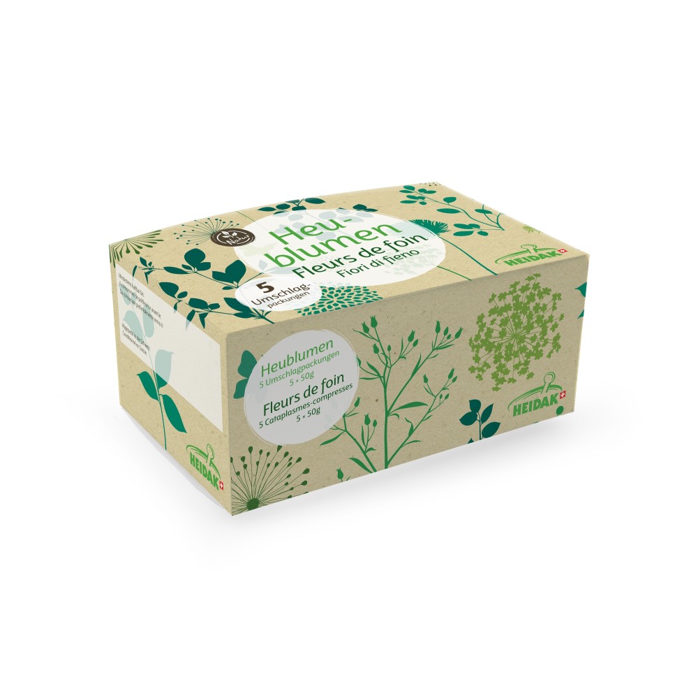 HEIDAK fleurs de foin compresses 5 sach 50 g