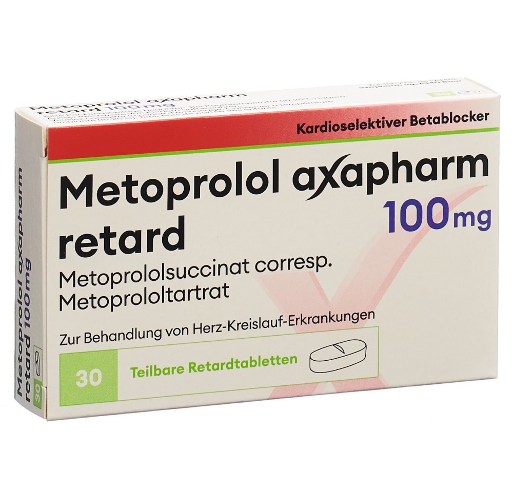 METOPROLOL Axapharm cpr ret 100 mg 30 pce