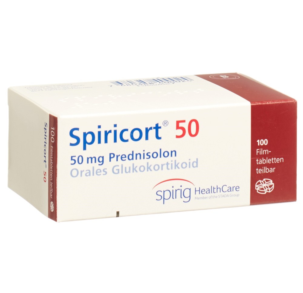 SPIRICORT cpr pell 50 mg 100 pce SPIRICORT cpr pell 50 mg 100 pce