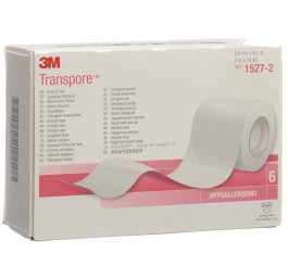 3M TRANSPORE sparadrap 50mmx9.14m transp 6 pce