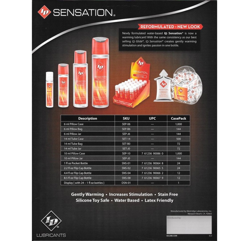 ID Sensation lubrifiant chauffant fl 130 ml