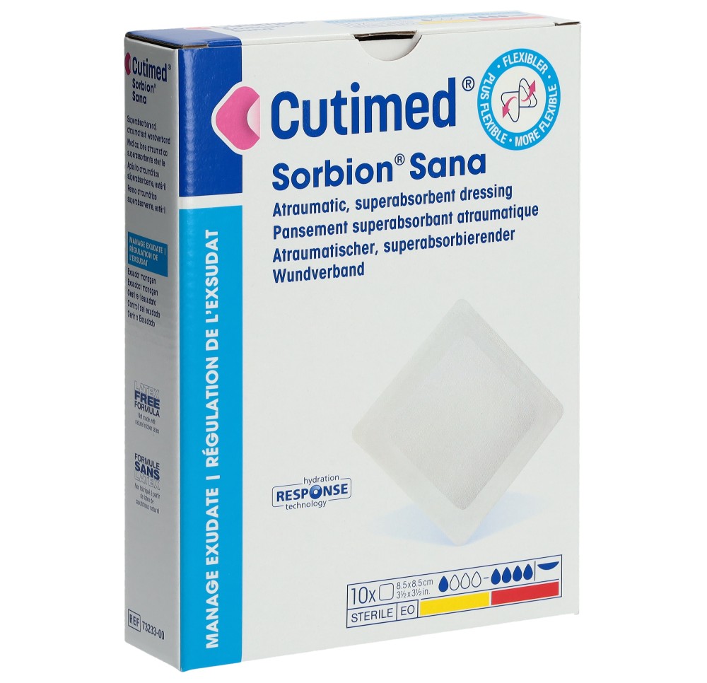 CUTIMED Sorbion Sana 8.5x8.5cm 10 pce