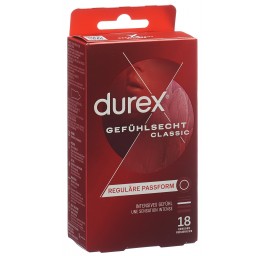 DUREX préservatif sensoriel classic 18 pce