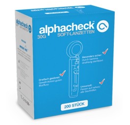 ALPHACHECK Lancettes SOFT 30G 200 pce