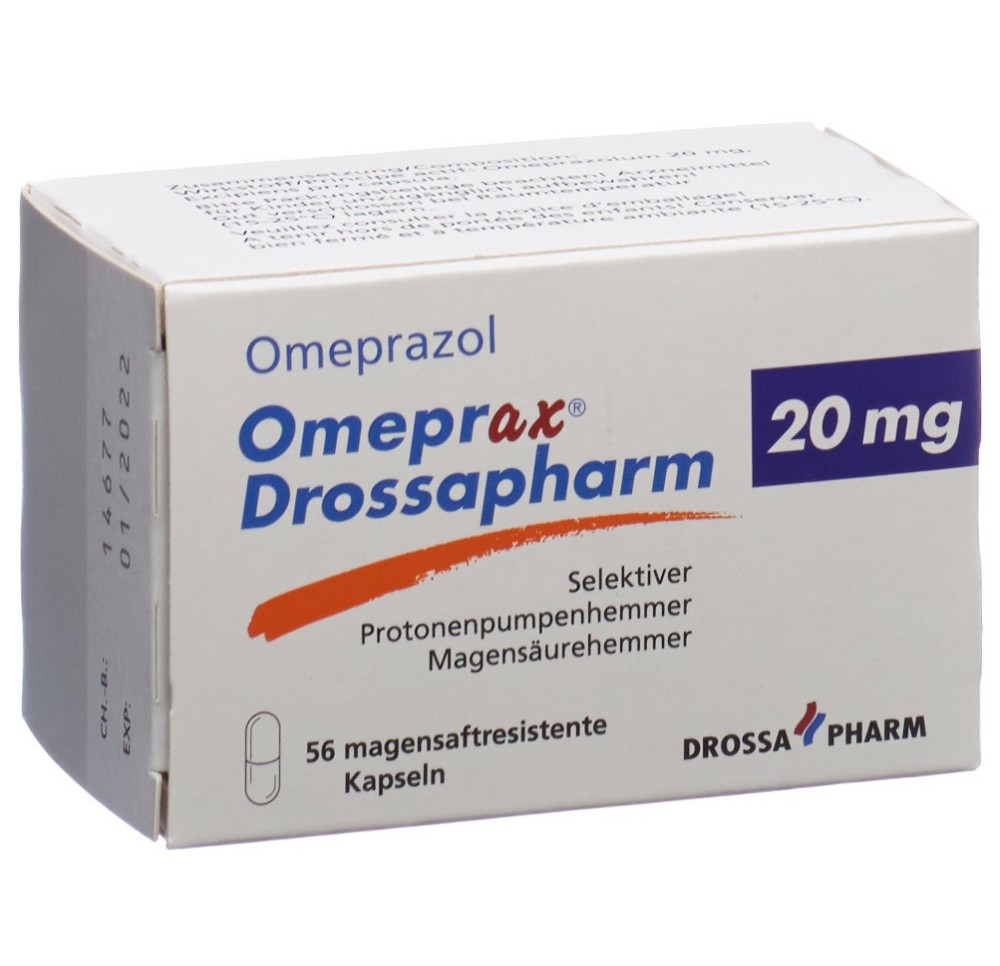 OMEPRAX Drossapharm caps 20 mg bte 56 pce OMEPRAX Drossapharm caps 20 mg bte 56 pce