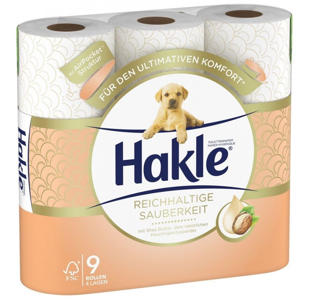 HAKLE propreté riche Shea Butter rouleau 9 pce