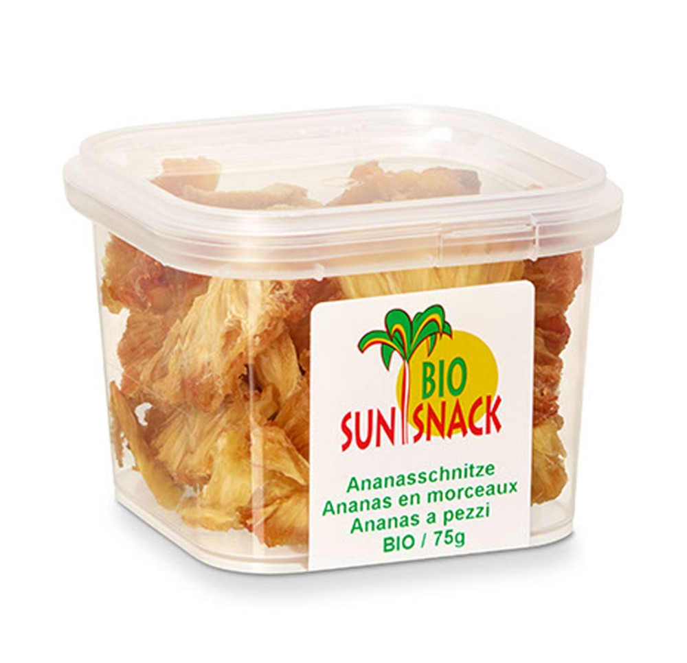 BIO SUN SNACK ananas en morceaux bio 6 bte 75 g