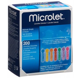 MICROLET lancettes colorées 200 pce