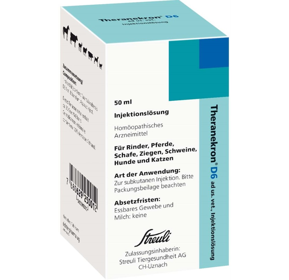 THERANEKRON sol inj 6 D ad us. vet. fl 50 ml THERANEKRON sol inj 6 D ad us. vet. fl 50 ml