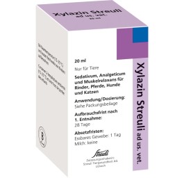 XYLAZIN Streuli sol inj 20 mg/ml ad us vet. 20 ml