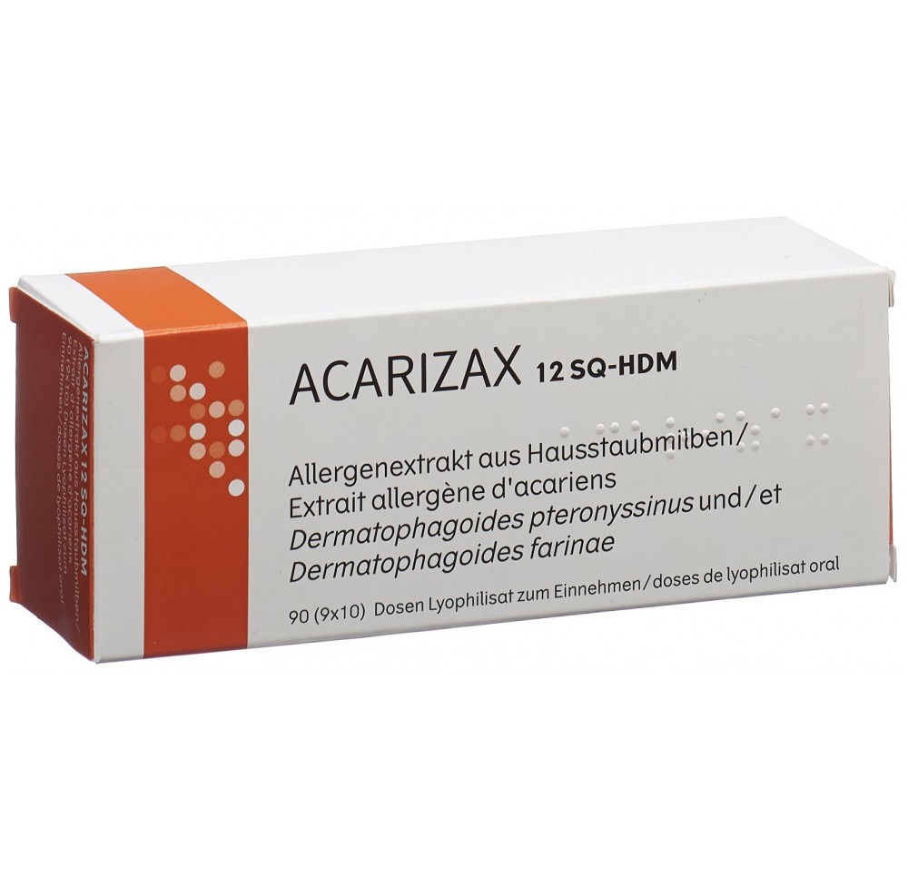 ACARIZAX Lyophilisat oral 12 SQ-HDM 90 pce