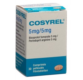 COSYREL cpr pell Biso 5mg/Pérind 5mg bte 30 pce