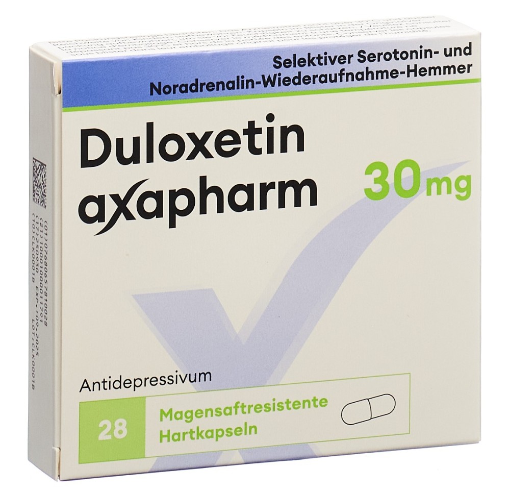 DULOXETINE axapharm caps 30 mg 28 pce DULOXETINE axapharm caps 30 mg 28 pce