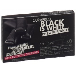 CURAPROX Black is White gomme mâcher blist 12 pce