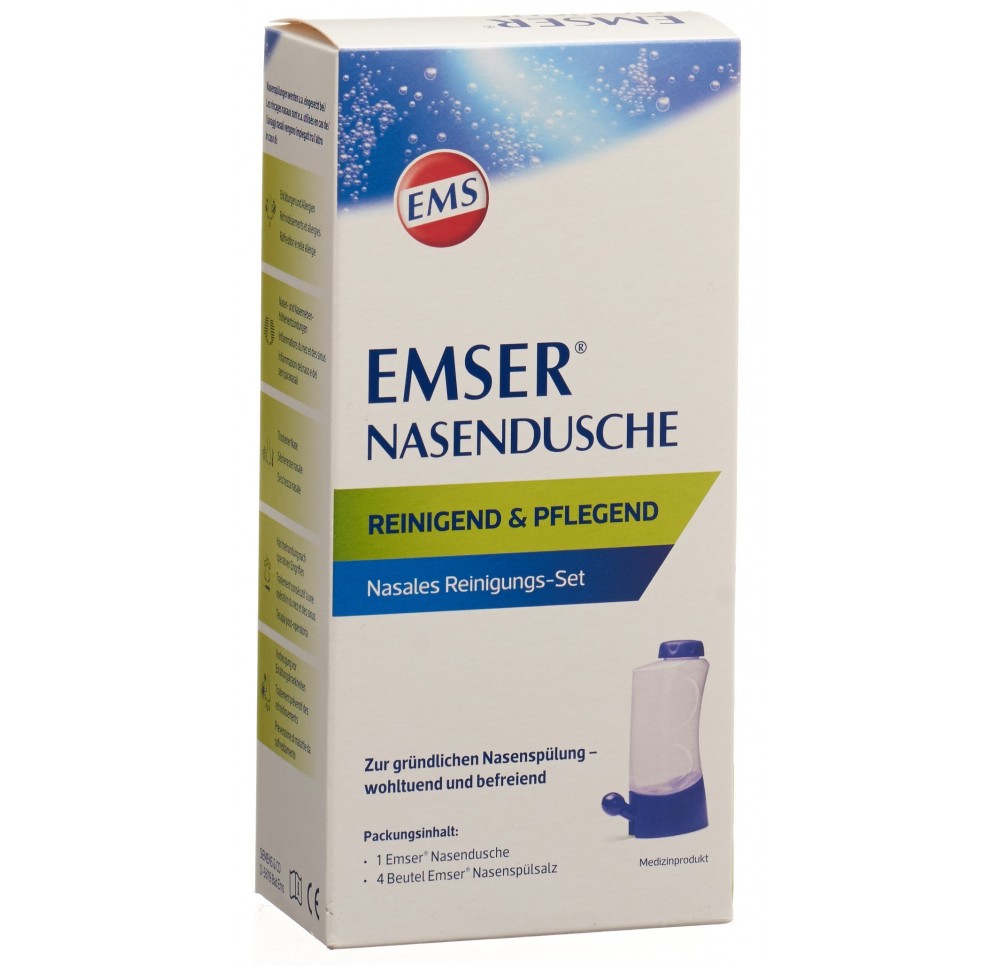 EMSER douche nasale + 4 sach sel de rinçage