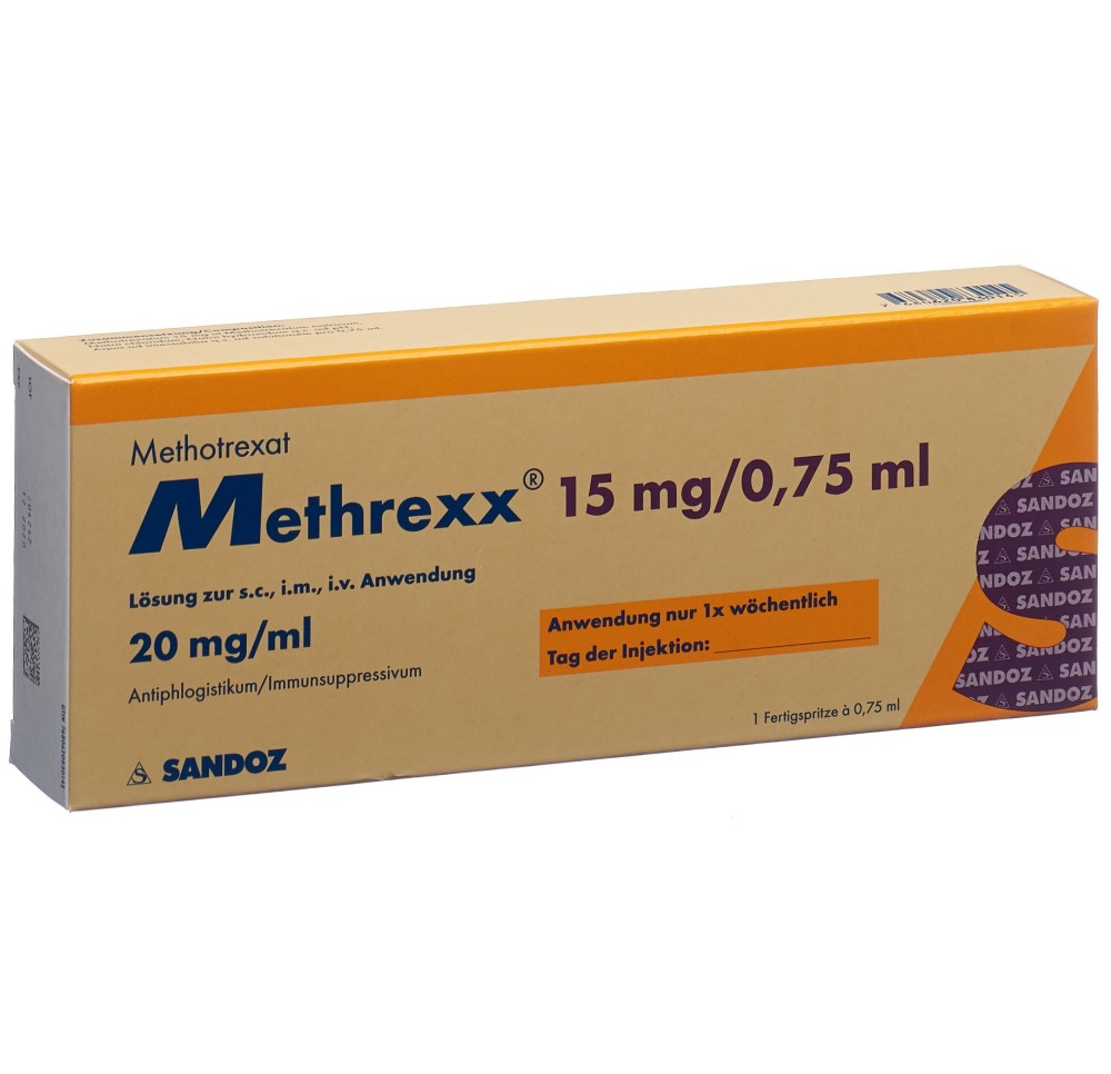 METHREXX sol inj 15 mg/0.75ml ser pré 0.75 ml METHREXX sol inj 15 mg/0.75ml ser pré 0.75 ml