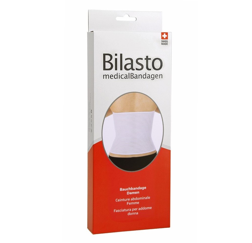 BILASTO ceinture abdominale femme L blanche velcro BILASTO ceinture abdominale femme L blanche velcro