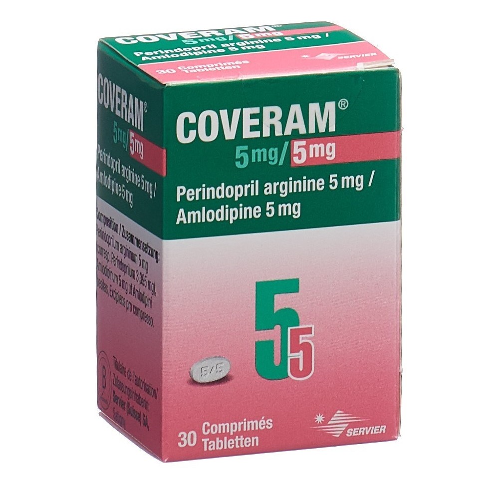 COVERAM cpr 5/5 mg bte 30 pce