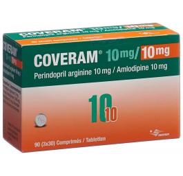 COVERAM cpr 10/10 mg bte 90 pce