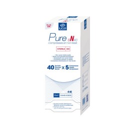 LCH compr n-tissé 5x5cm 40g/m2 st blanc 40 x 5 pce
