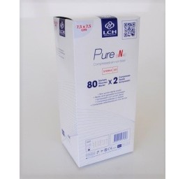 LCH compr n-tiss 7.5x7.5cm 40g/m2 st bl 80 x 2 pce