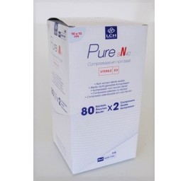 LCH compr n-tissé 10x10cm 40g/m2 st bla 80 x 2 pce