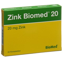 ZINK BIOMED 20 cpr pell 50 pce