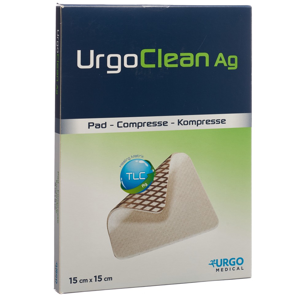 URGOCLEAN Ag nett pl Hydro Poly 15x15cm adh 5 pce