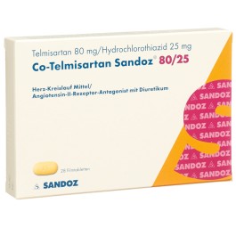 CO-TELMISARTAN Sandoz cpr pell 80/25 28 pce