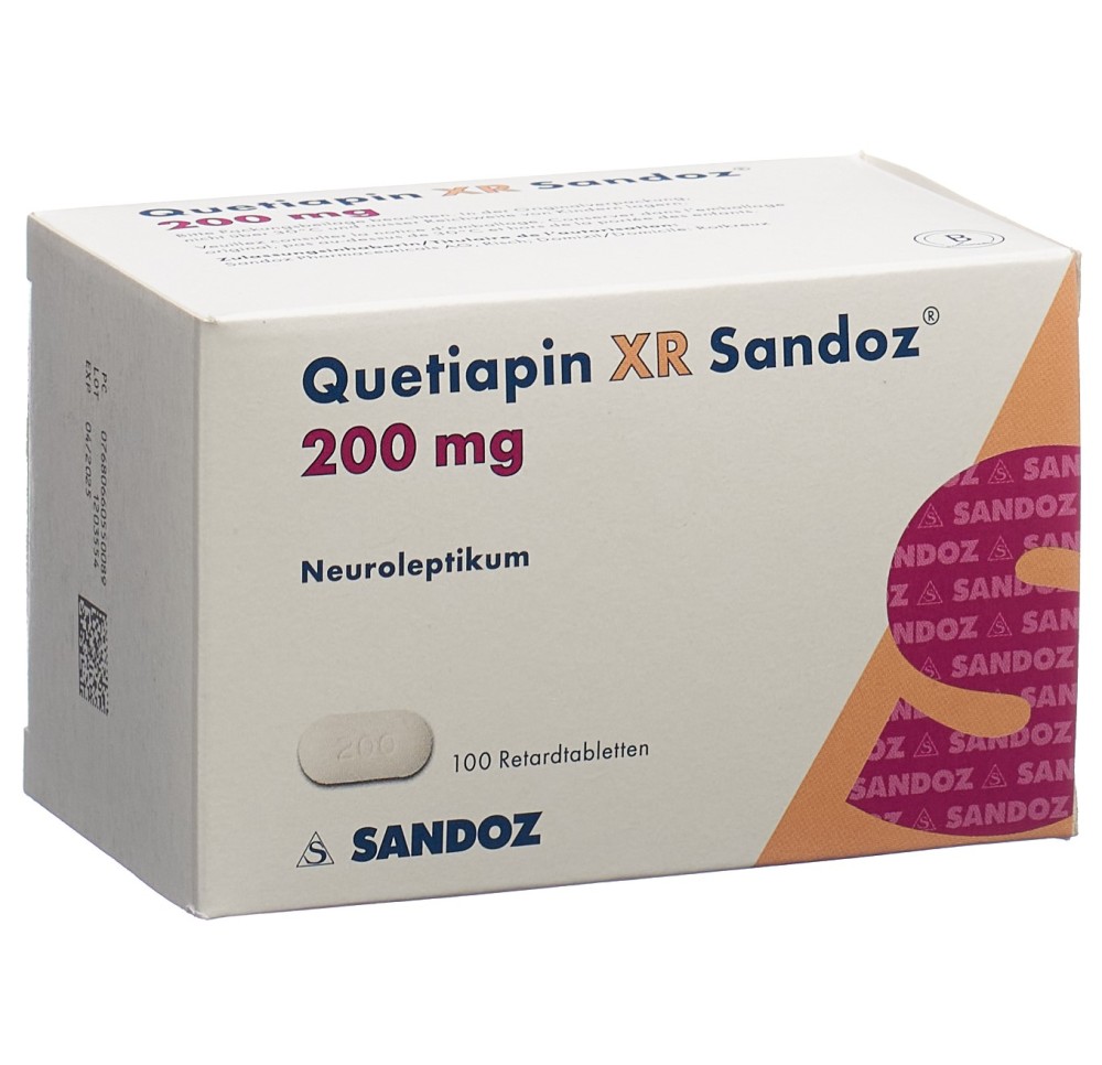 QUETIAPINE XR Sandoz cpr ret 200 mg 100 pce QUETIAPINE XR Sandoz cpr ret 200 mg 100 pce