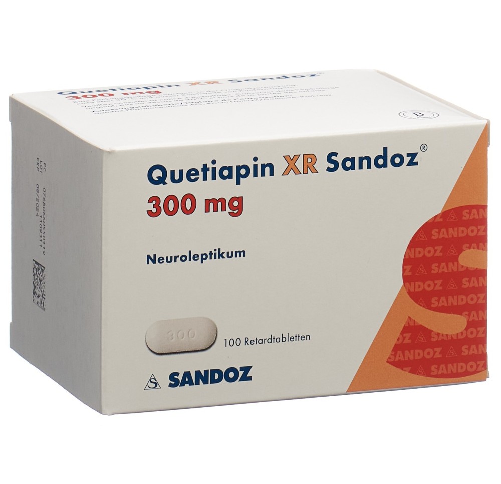 QUETIAPINE XR Sandoz cpr ret 300 mg 100 pce QUETIAPINE XR Sandoz cpr ret 300 mg 100 pce