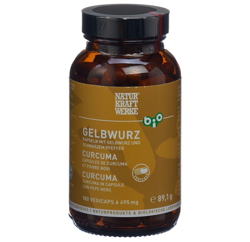 NATURKRAFTWERKE Curcuma vegicaps bio 180 pce NATURKRAFTWERKE Curcuma vegicaps bio 180 pce