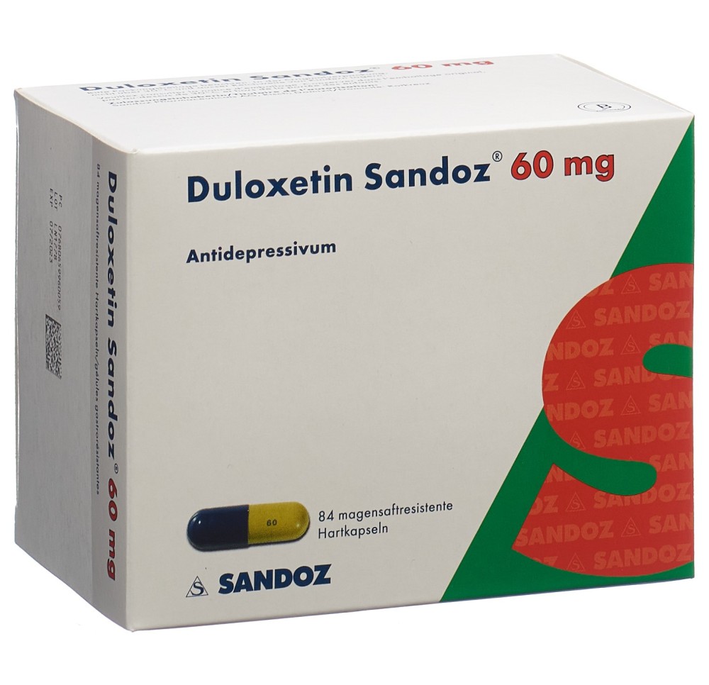 DULOXETIN Sandoz caps 60 mg 84 pce DULOXETIN Sandoz caps 60 mg 84 pce