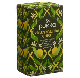PUKKA Clean Matcha Green thé bio sach 20 pce
