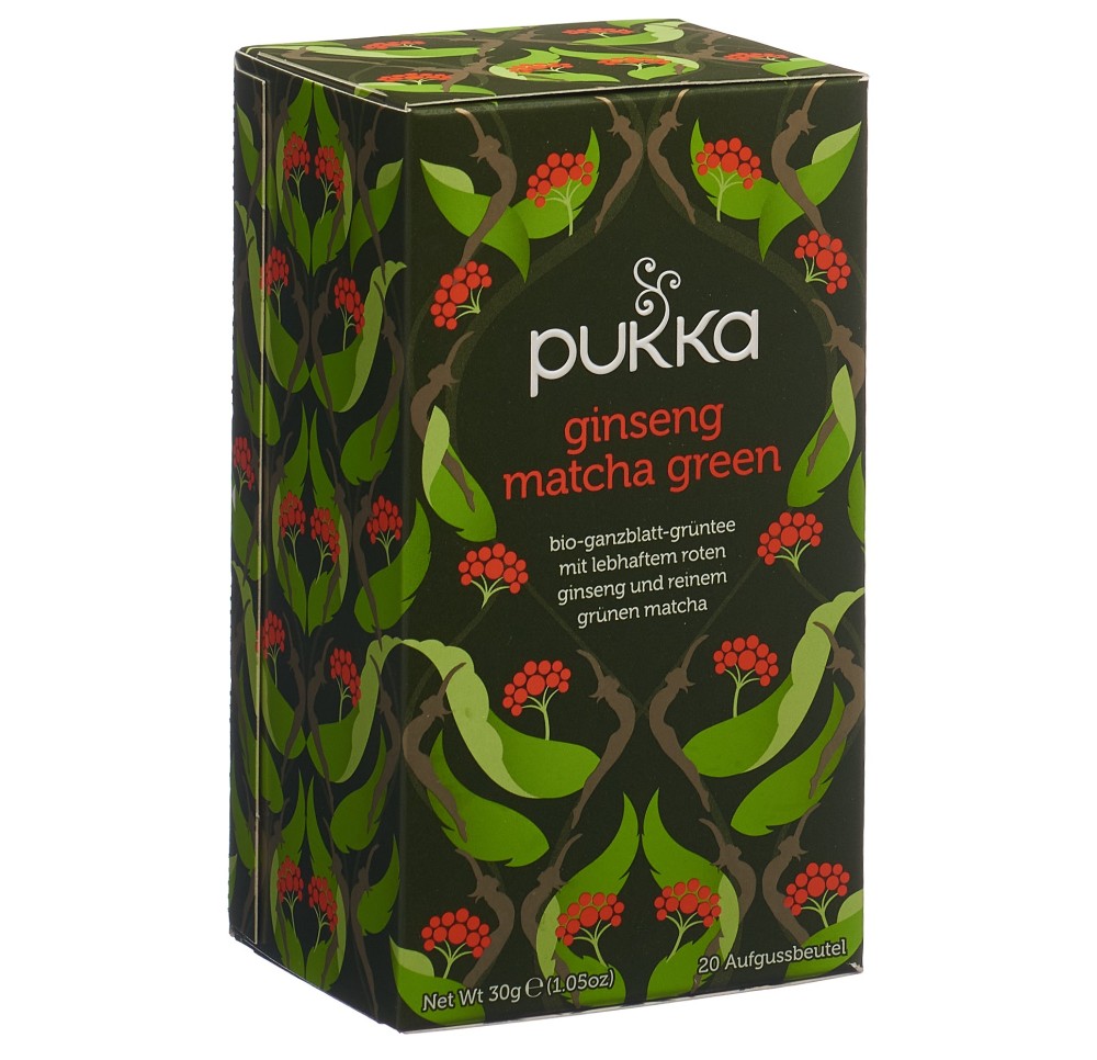 PUKKA Ginseng Matcha Green thé bio sach 20 pce PUKKA Ginseng Matcha Green thé bio sach 20 pce